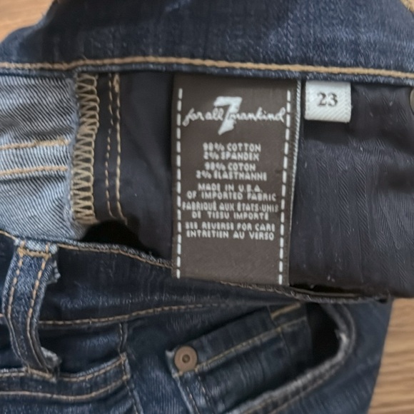 7 for all mankind - denim shorts with rolled up cuff - sz23 - Picture 3 of 3